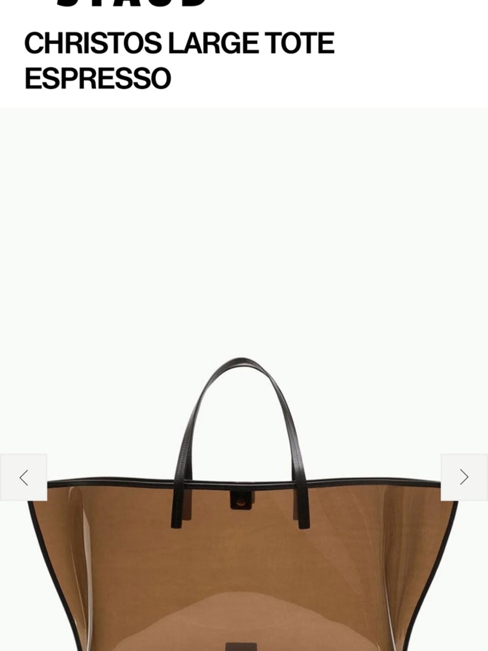 STAUD CHRISTOS LARGE TOTE ESPRESSO